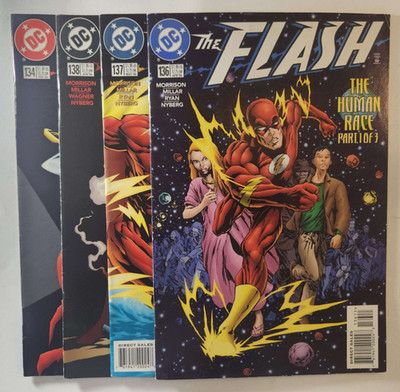 FLASH #136, 137, 138 plus 134 Human Race Parts 1-3 Complete Morrison Millar