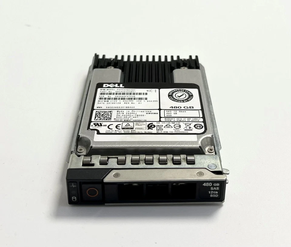 DELL ME4012 ME4024 43PCJ DELL 480GB SAS 12Gbps  MU 2.5'' SSD 043PCJ PX05SVB04 - Image 2 of 2