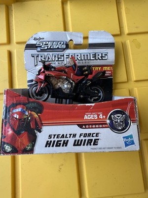 RARE Hasbro Transformers Speed Stars STEALTH FORCE High Wire Red Bike 
