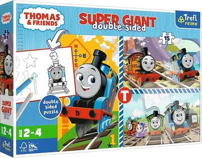 Trefl Primo 3 in 1 Thomas und seine Freunde super riesiges 15-teiliges doppelseitiges Puzzle