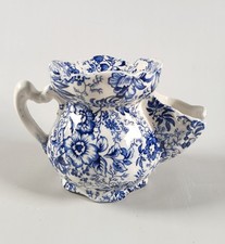 James Kent Old Foley Shaving Scuttle Blue White Floral Chintz Staffordshire Mug
