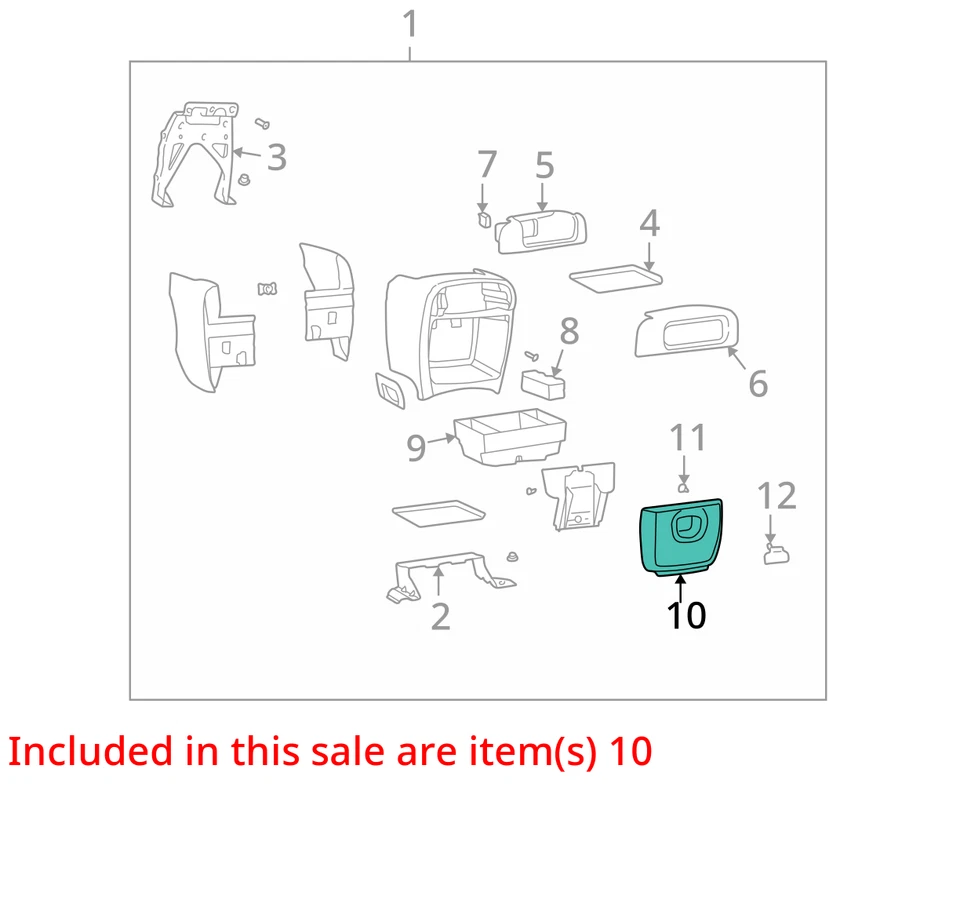 Chevrolet Pontiac Venture Montana 2000-2005 puerta ASM FLR CNSL COMPT 10333626 Foto 3 de 4