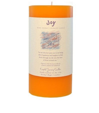 Crystal Journey JOY Reiki Energy Large 3x6 Herbal Pillar Candle