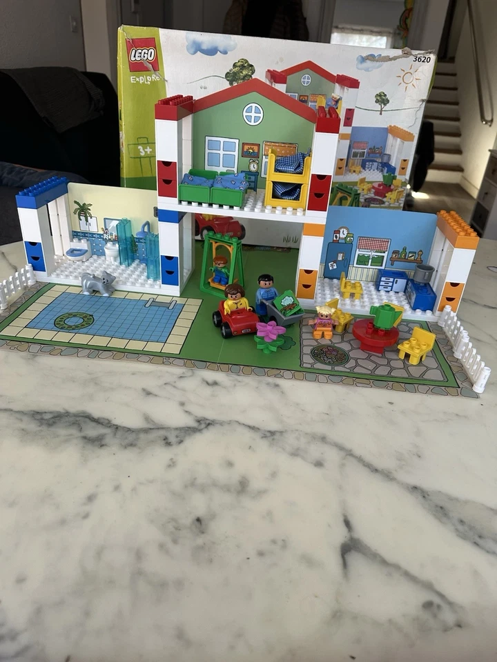RARE LEGO DUPLO EXPLORE 3620 VINTAGE  2002 GRANDE MAISON TRANSFORMABLE PLAYHOUSE - Photo 2/4