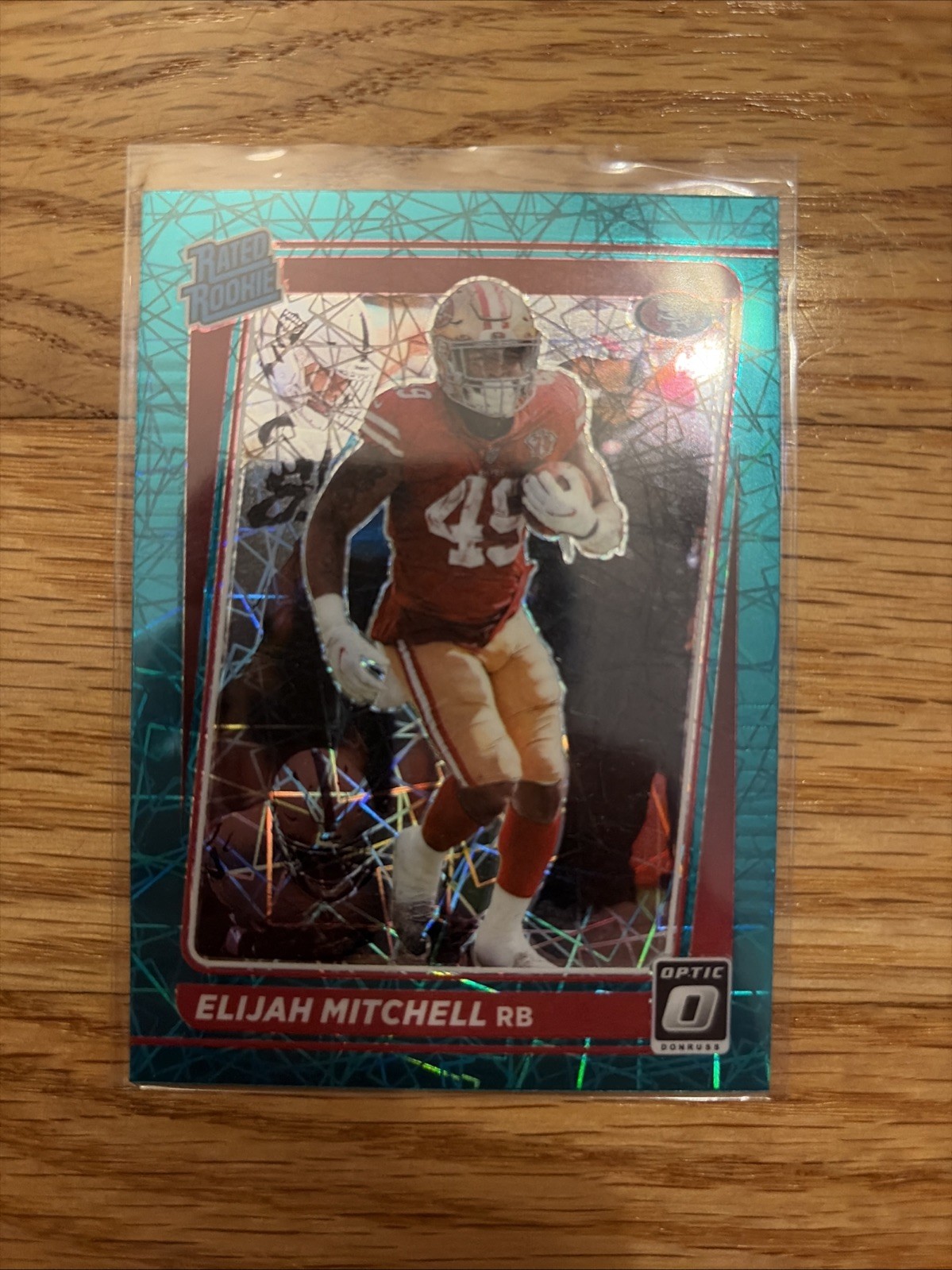 Elijah Mitchell 2021 Optic Teal Rated Rookie #291