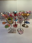 Lot of 14 Hand Painted Lolita Deliciously Flavored Martini Glasses No Boxes — photo 4