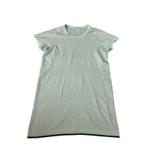Lululemon Swiftly Tech Short Sleeve Crew Size 8 Heathered Striped Mint Green