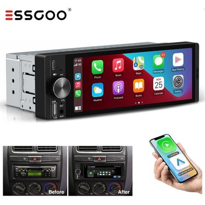 1 DIN 6.36'' Autoradio Wireless Android Auto Apple Carplay USB AUX RDS Bluetooth