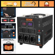 5000W Heavy Duty Voltage Converter Transformer, Step Up/Down 110V to 220V, USB P