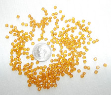 Czech Glass Beads Fire-Polished, Med. Honey Round Faceted 3mm - 150 Count