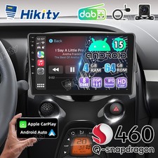 DAB+ 4+64G Android 15 Autoradio GPS BT für Citroen C1 Peugeot 108 Toyota Aygo II