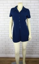 Juicy Couture Forever 21 Terry Romper Womens Large Blue Embellished Y2K READ