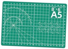Cutting Mat - 8in6in, A5 Size, Double-Sided, Self-Healing Mat 8"L x 6"W Green
