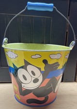 Schylling Felix The Cat Beach Sand Bucket Pail Metal Tin Litho Graphics 6  T 7  Di