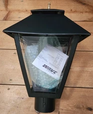 Wave Lighting Coach Lantern Post Light Fixture with Glass Chimey