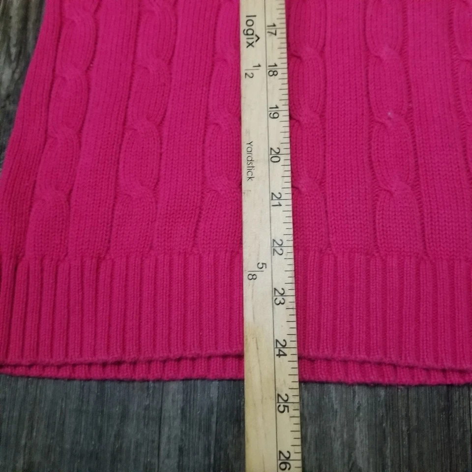 Suéter Duck Head Clásico 100% Algodón Para Mujer Rosa Tejido con Cable Talla XL Foto 3 de 4