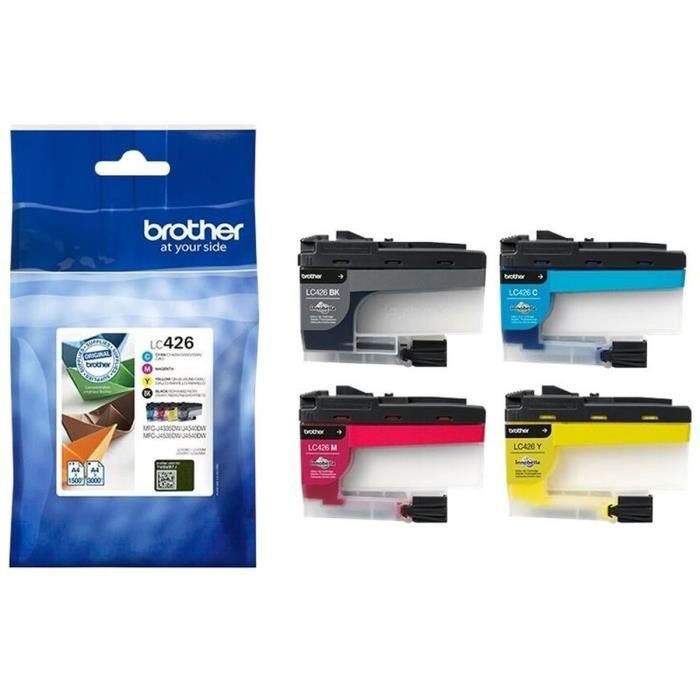 Pack Brother LC426VAL encre pour espace télétravail et dossiers scolaires sur MFC-J4