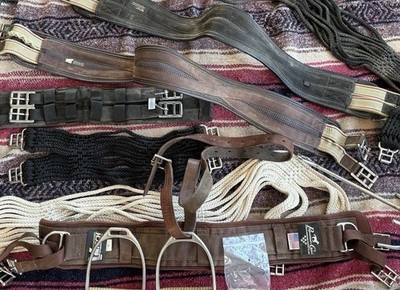 Equestrian Girth & Tack Lot 7 Pcs Professionals Choice Bucas Ovation Sz 24 -48 