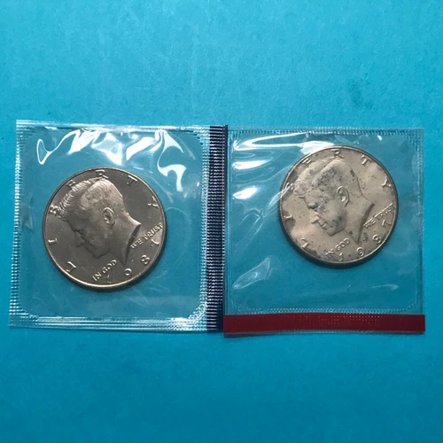 1987 P&D Kennedy Half Dollar Set   Mint Cello   FREE SHIP   ***SEE PICS