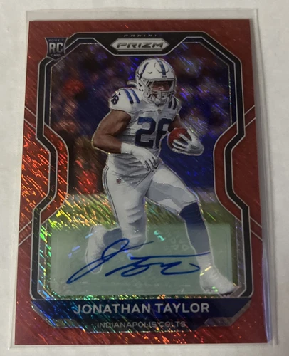 2020 Panini Prizm Football - RC Jonathan Taylor - RED SHIMMER AUTO  1/35 - FOP