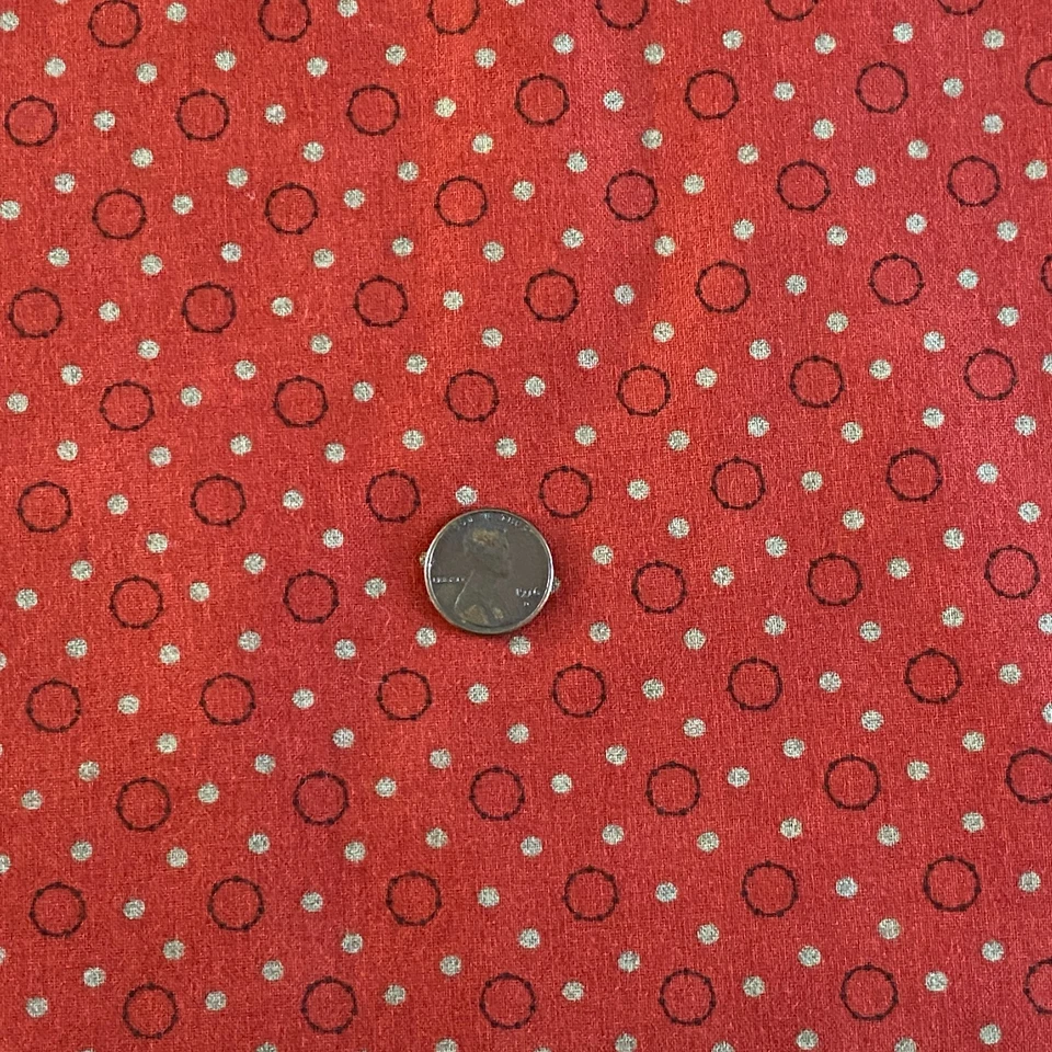 1 YD Moda Collections for a Cause Fabric Muted Red Cotton - Image 3 of 4