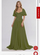 Cocomelody Green A-Line Two-Piece Floor Length Satin Formal Dress CG0316