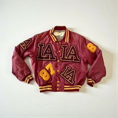 LOYOLA FOOTBALL Men's Vintage 1984 87 Letterman Delong College Jacket Size L
