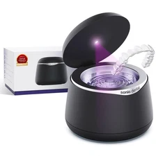 Sonic Pro Dental Cleaning Pod, 43kHz Ultrasonic Retainer Cleaner Machine for ...