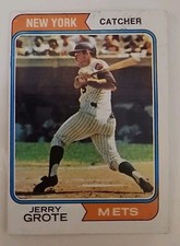 1974 Topps Baseball Card 311 Jerry Grote New York Mets 