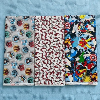Camelot Marvel/Sanrio Hello Kitty Quilting Fabric Uncut/Unwashed Retired Print