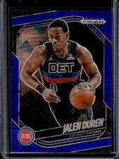 2024-25 Panini Prizm Black Jalen Duren Blue Ice Prizm #/125 Pistons