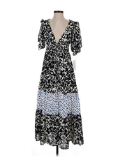 NWT Love, Whit by Whitney Port Women Black Casual Dress XS