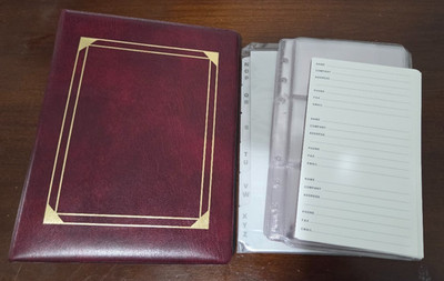 NEW A-Z Address Book Business Card Organizer, 6-Ring Binder Portable 3 3/4'' x 6''