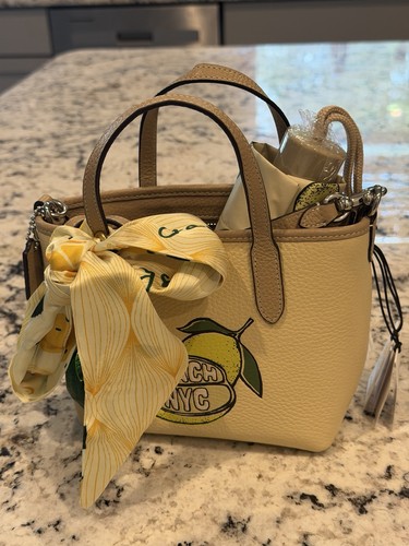 Coach City Mini Tote Bag CAK22 LEMON NWT