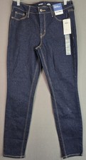 Old Navy Women Rockstar Super Skinny Denim Mid-Rise Dark Blue Jeans Size 8