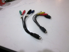 Qty 2 S-Video 7 Pin To 3 RCA Female RGB Component Cables For DVD TV HDTV VCR PC