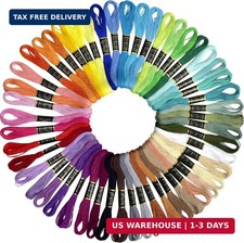 Friendship Bracelet String 50 Skeins Rainbow Color Embroidery Floss Cross Stitch