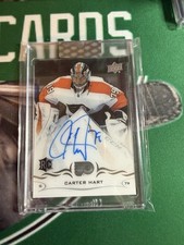 2018 UPPER DECK CLEAR CUT #CCR-CH CARTER HART AUTO RC ROOKIE