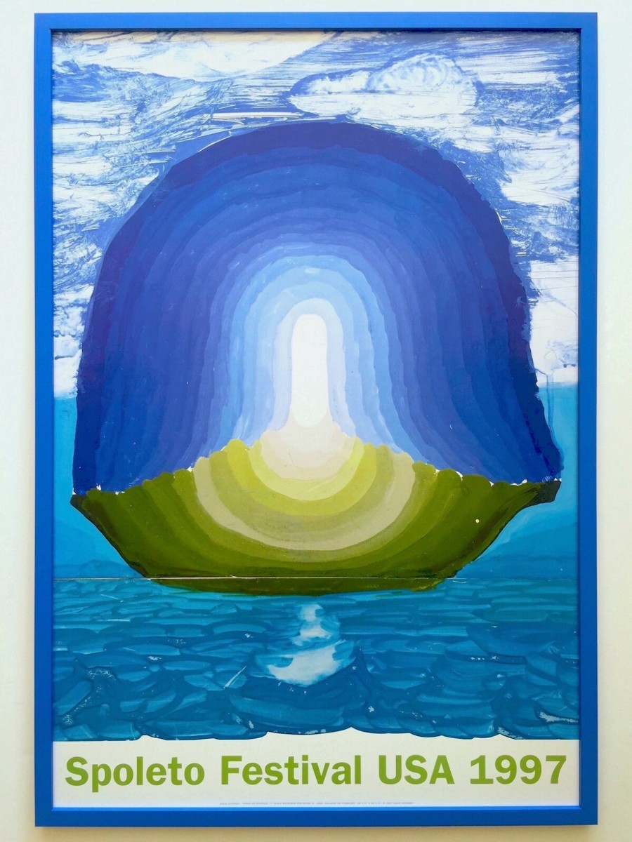 DAVID HOCKNEY RARE VINTAGE 1997 LITHOGRAPH PRINT FRAMED SPOLETO