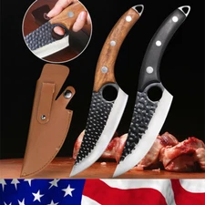 Serbian Chef's Knife Forged Kitchen Butcher Boning Cleaver Hunting Slicing Knife