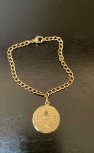 Elco 12K Gold Filled Holy Communion Charm  Bracelet