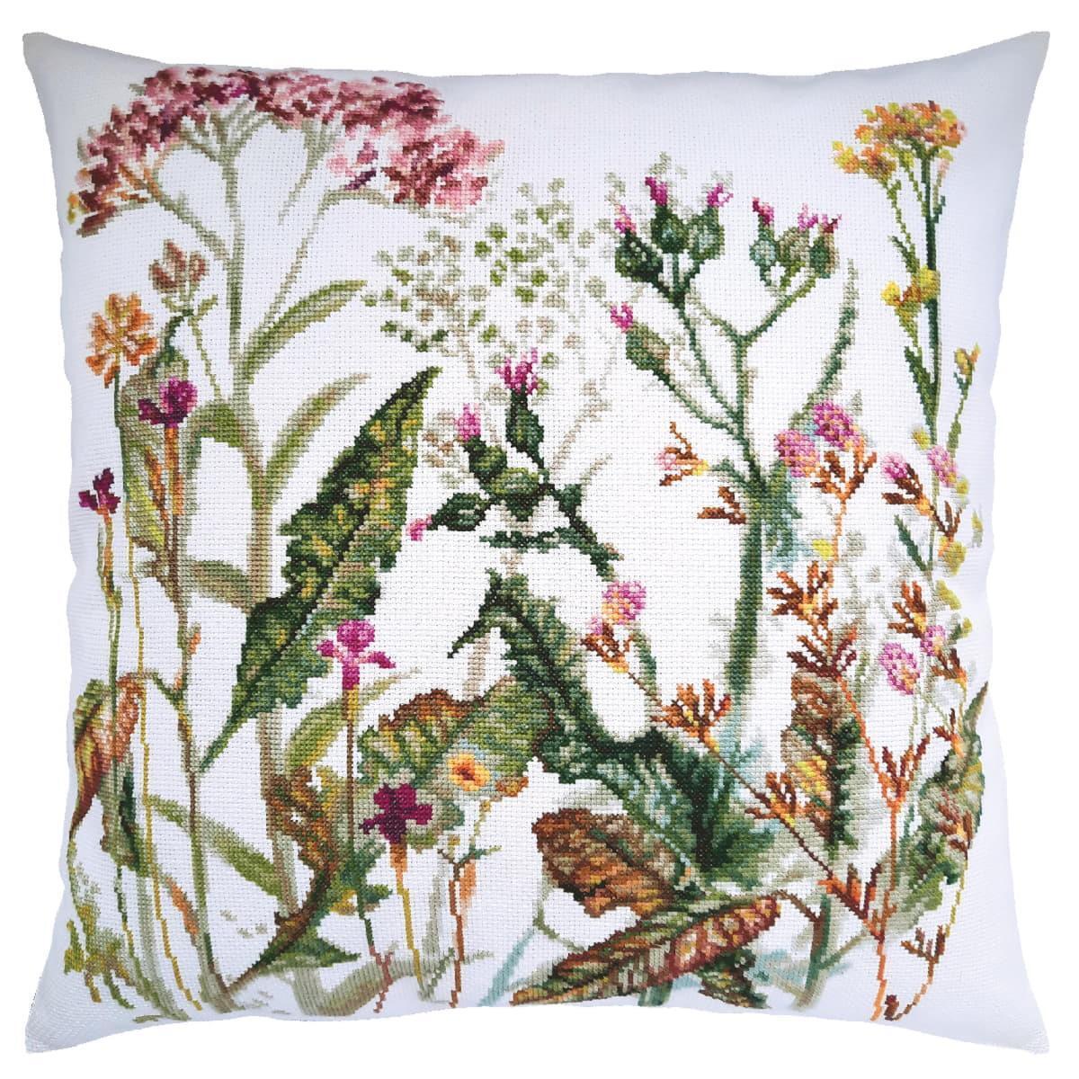 RTO counted cross stitch kit cushion ""Grass blades"", 40x40cm, DIY
