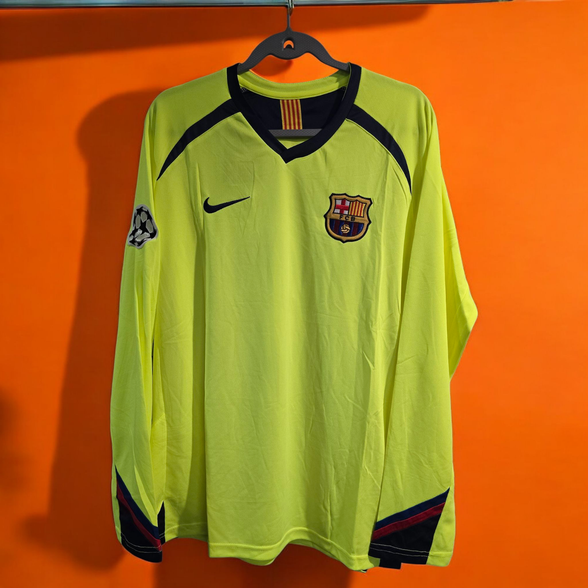 d*t様 2005年モデル FCバルセロナ AWAYユニフォーム Barcelona Away 2005/2006 - Football Soccer - Neon Fosfo - LARGE