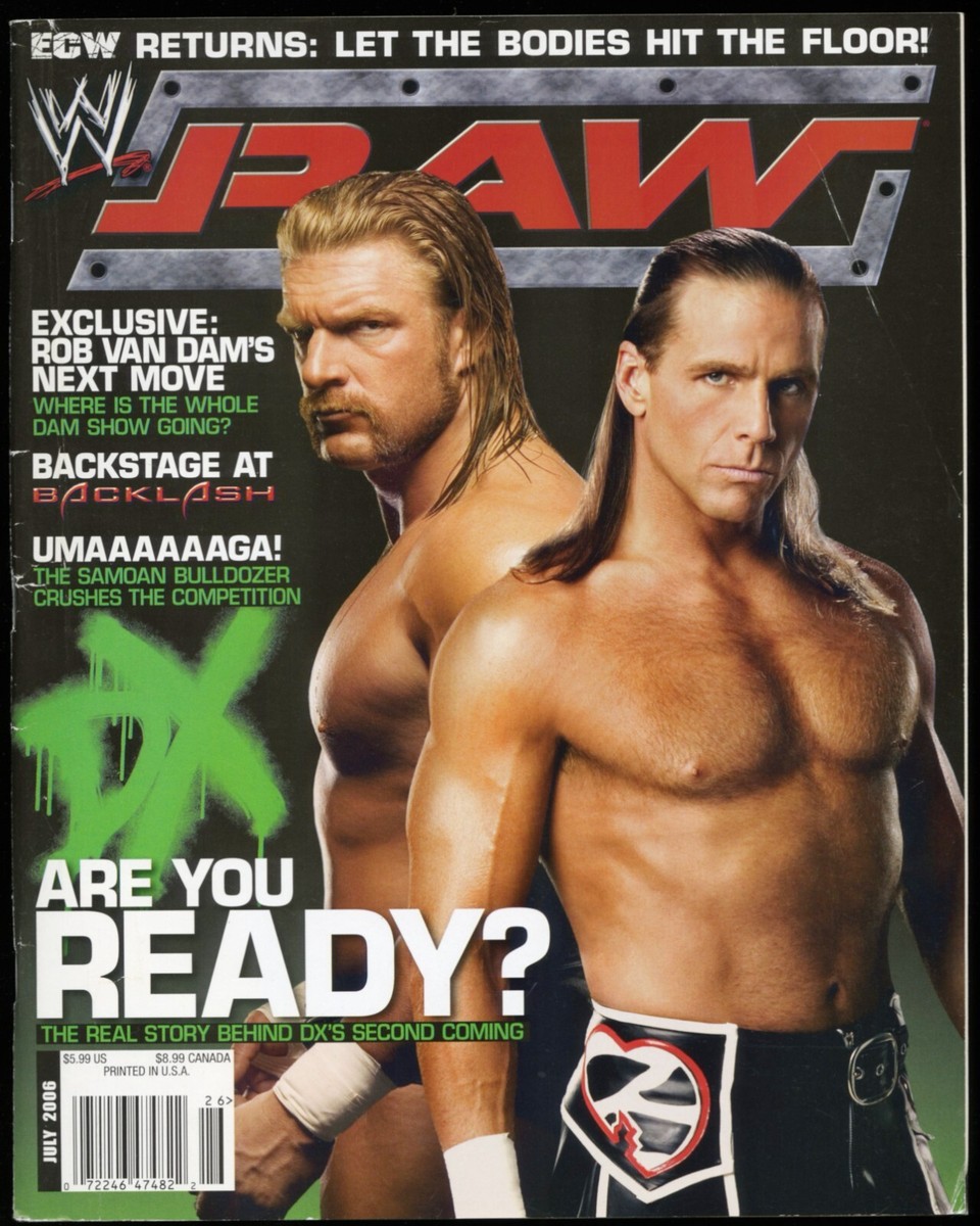 JULY 2006 WWE RAW MAGAZINE, DX: SHAWN MICHAELS & TRIPLE H | eBay