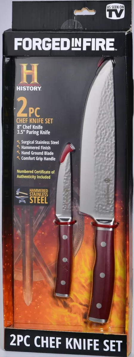 Forged in Fire 2 Pieces Chef Knife Set, As Seen on TV 