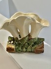 McCoy Pottery Triple Calla Lily Design Planter Vase Art Deco Style Vintage USA — photo 2