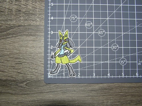 Lucario Pokemon Character Embroidered Iron On Patch 2.25" x 3" - Picture 2 of 2