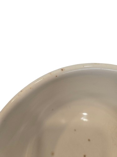 Vintage Harker Pottery Hot Oven Mixing Bowl Silver Trim Made in USA - Picture 6 of 9