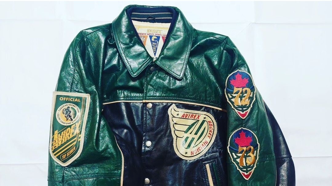 Rare ACD Avirex Canadian Leather Varsity jacket 90s NYC Raekwon