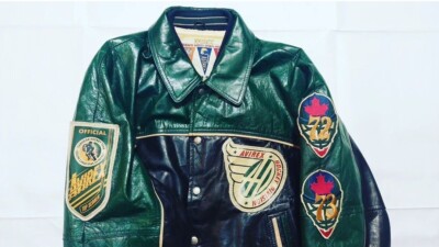 AVIREX 90s レスキュージャケット Rescue ミリタリー L Rare ACD Avirex Canadian Leather Varsity jacket 90s NYC Raekwon